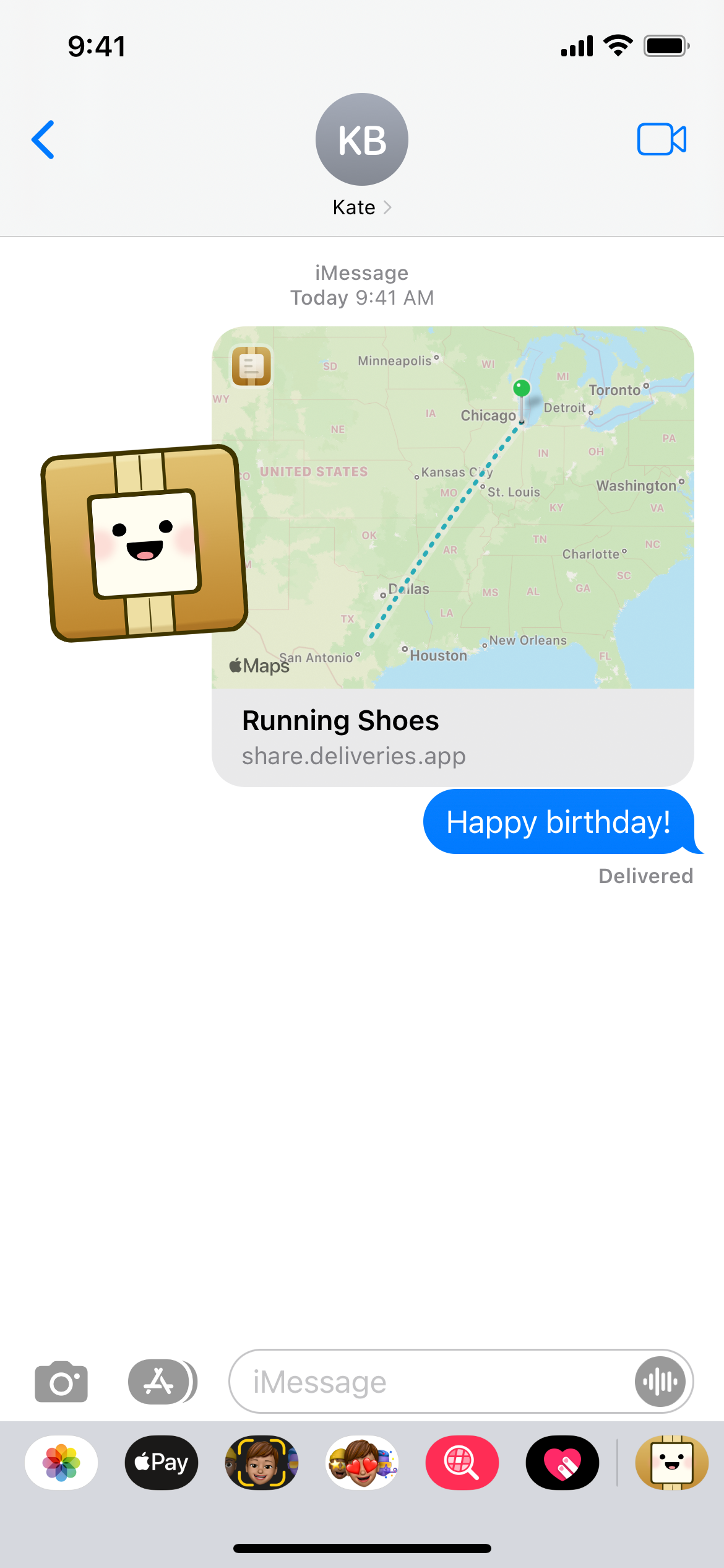 Deliveries iMessage Stickers for iPhone screenshot
