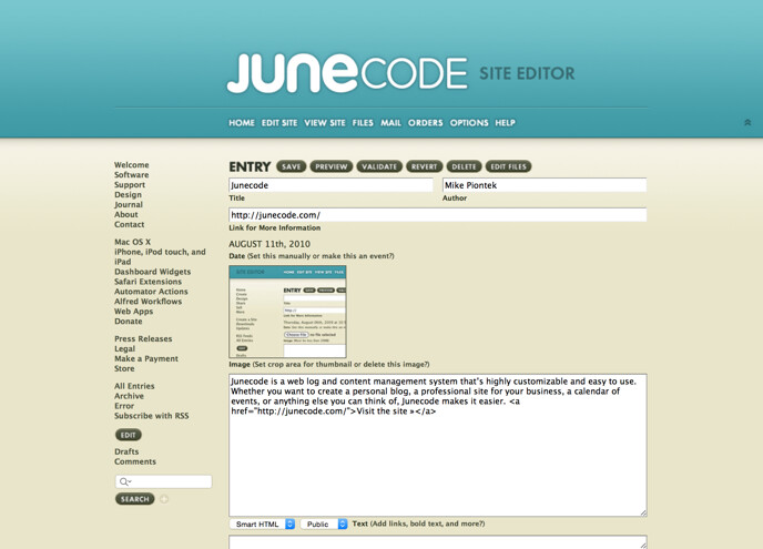 Junecode screenshot