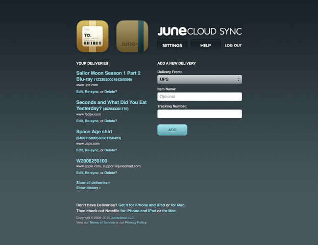 Junecloud Sync screenshot