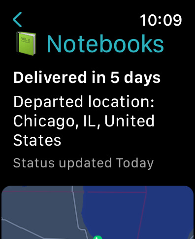 Deliveries for Apple Watch screenshot